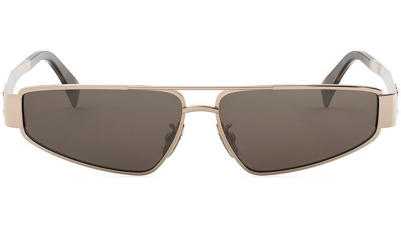 Metal Triomphe Gold Geometric Sunglasses