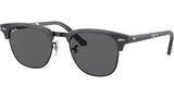 Clubmaster Folding RB2176 1367B1 grey on black