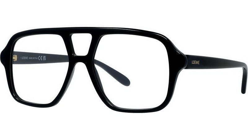 Slim Black Pilot Eyeglasses