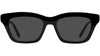 Slim Black Geometric Sunglasses - 53-18-140