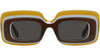 Paula's Ibiza Brown Rectangular Sunglasses - 47-23-140