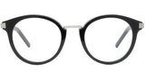 4G Bar Black Round Eyeglasses