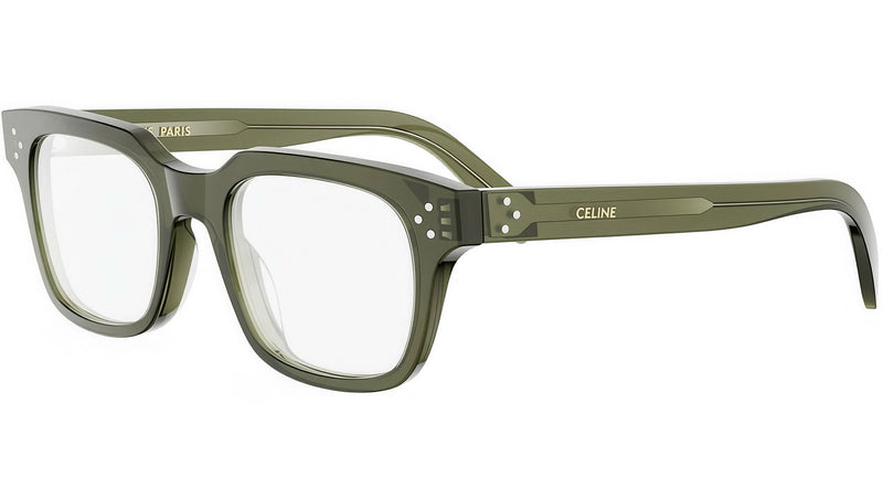 CELINE 3 Dots Green Rectangle Eyeglasses