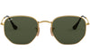 Hexagonal Flat Lenses RB3548N polished gold - 48-21-140