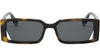 Fendi Way Havana Rectangular Sunglasses - 53-16-145