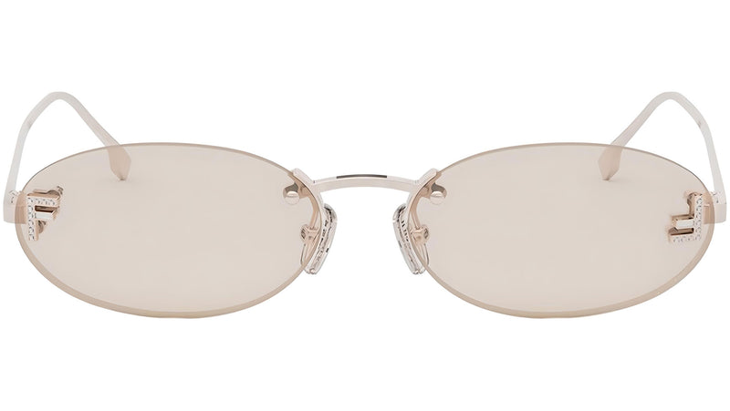 Fendi First Gold Oval Sunglasses