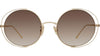 Signature Gold Round Sunglasses - 54-21-130