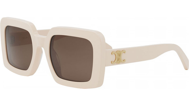 Triomphe White Square Sunglasses