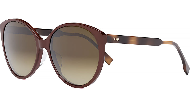 Fendi Fine Bordeaux Round Sunglasses
