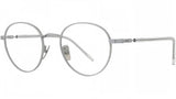 Titanium Matte Silver Geometric Eyeglasses