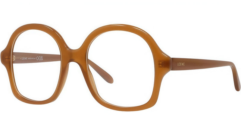 Slim Brown Geometric Eyeglasses