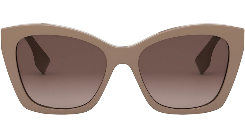 Lettering Brown Square Sunglasses