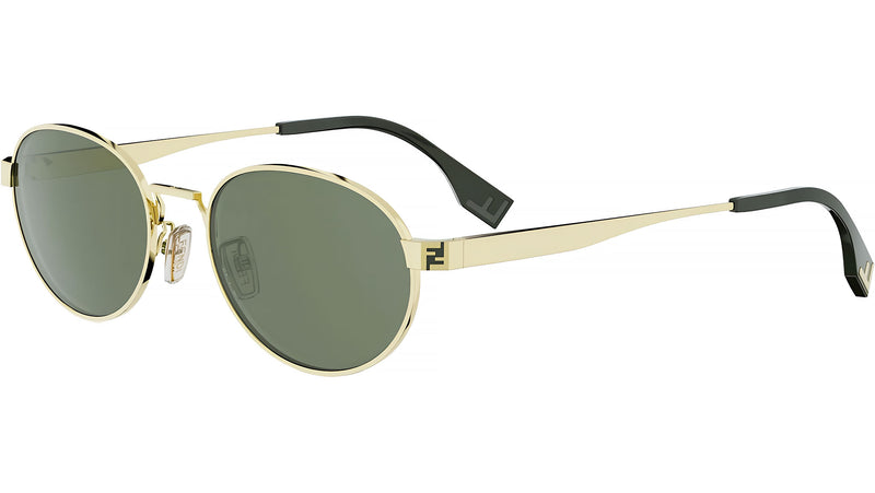 Fendi Sky Gold Oval Sunglasses