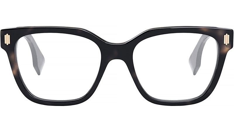 Fendi Bold Havana Square Eyeglasses