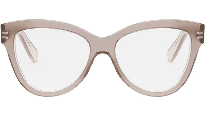 Thin Brown Geometric Eyeglasses
