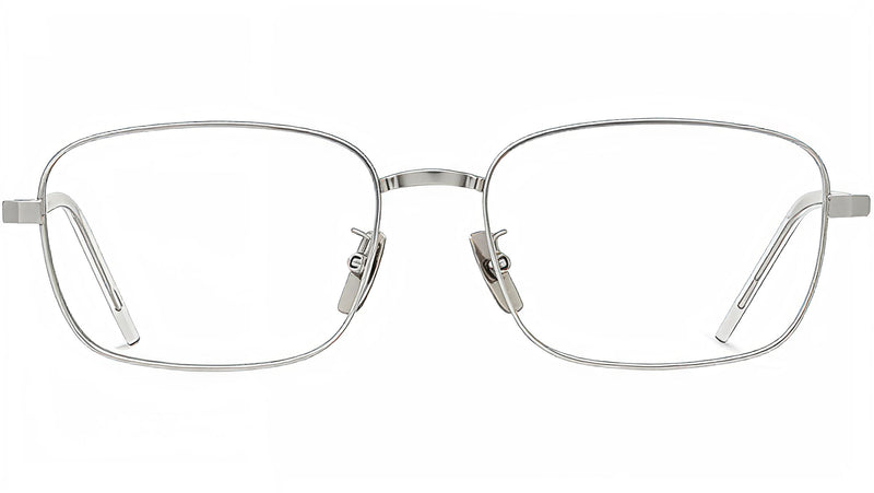 Titanium Matte Silver Rectangular Eyeglasses