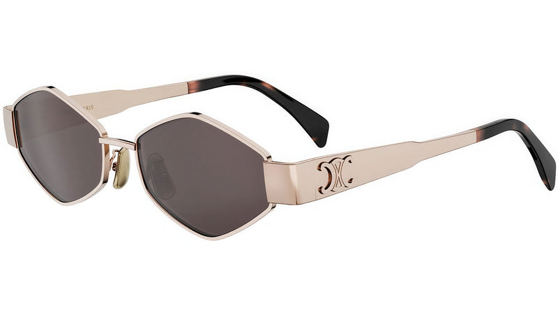 Metal Triomphe Gold Geometric Sunglasses