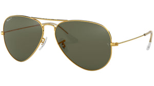 Aviator Classic RB3025 polished gold green