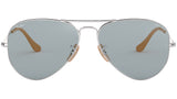 Aviator Washed Evolve RB3025 silver and blue