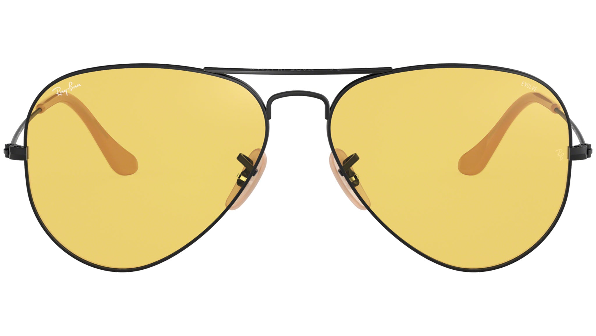 Aviator Washed Evolve RB3025 black and yellow
